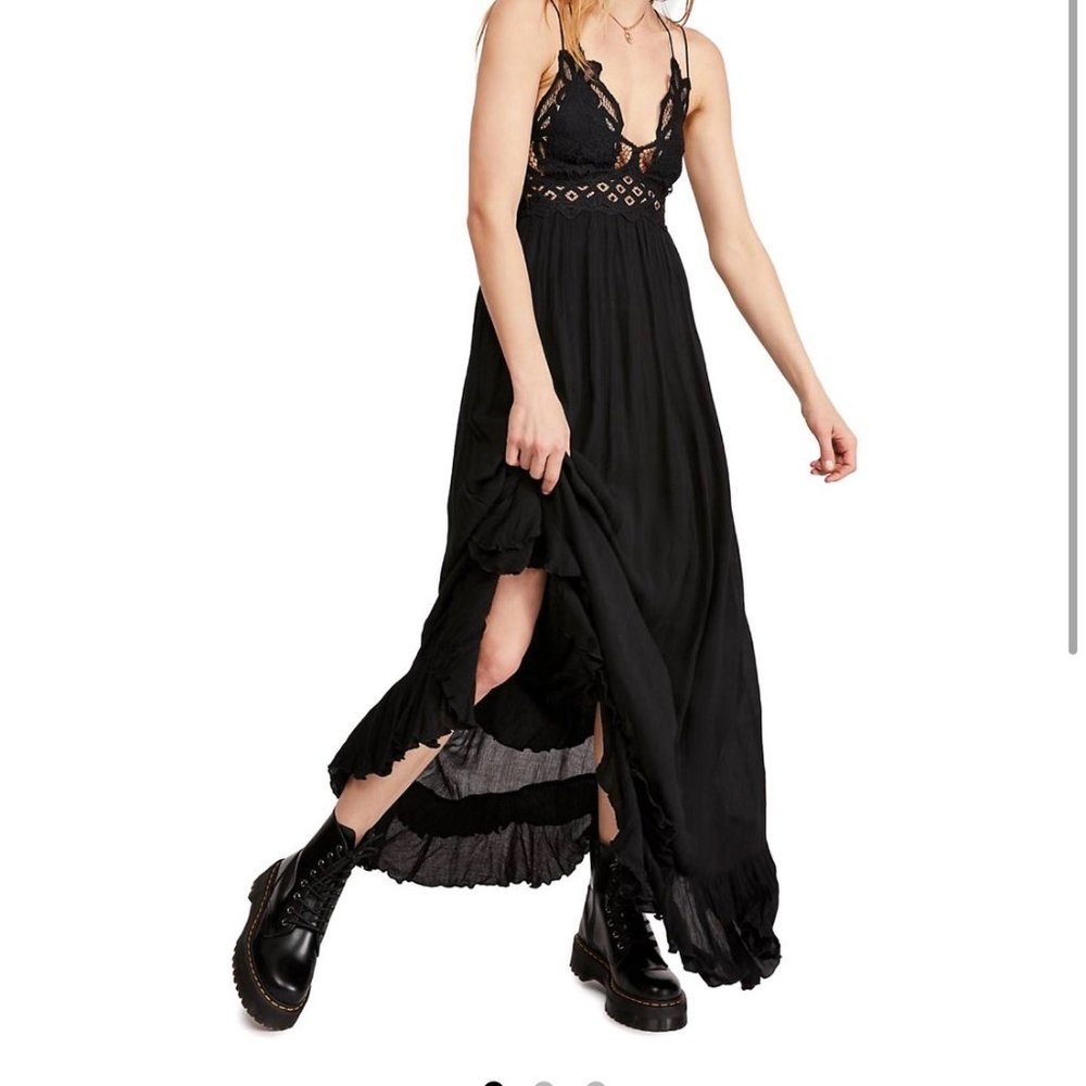 Free People Black Adela Dress